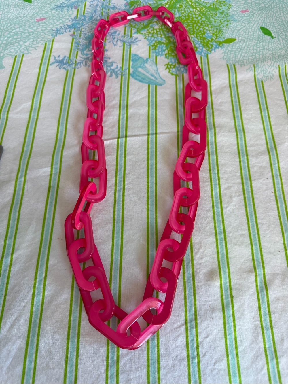 Bold Hot Pink Link Necklace — Women’s Fashion Jewelry